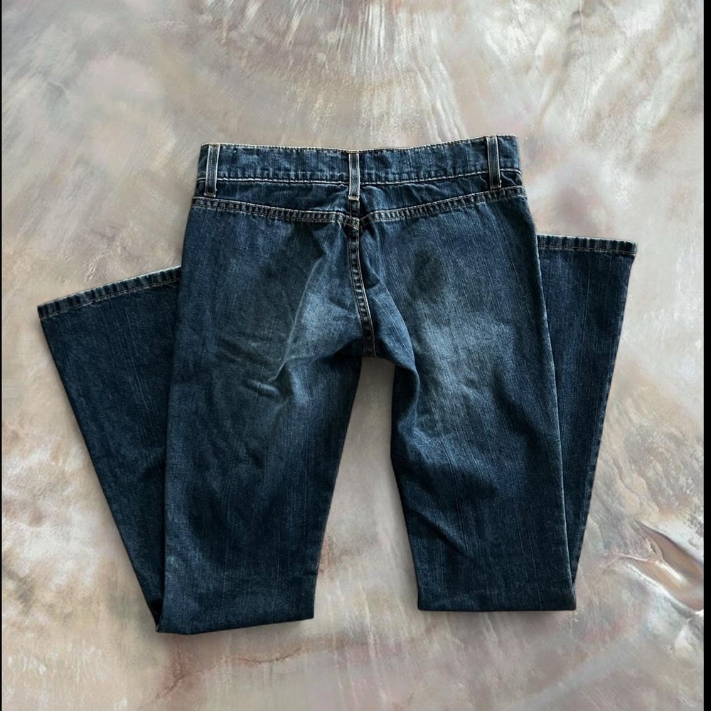 Juicy Couture Vintage 90s Low Rise Flare Jeans Dark Wash Denim Size 26 USA Made - Picture 3 of 4